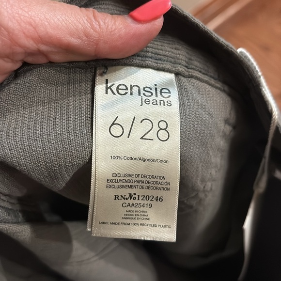 Kensie teal slate green corduroy Button-Front Mini Skirt high rise 100% cotton 6 - Picture 13 of 13